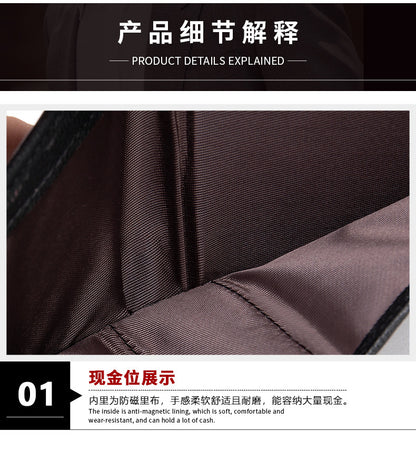 メンズ短財布牛皮本革製ビジネス薄型シンプル盗難防止カードバッグウォレットwallet