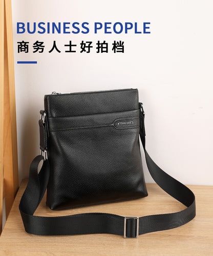 メンズショルダーバッグ 本革製牛皮 ビジネス 男性用 斜めがけバッグ