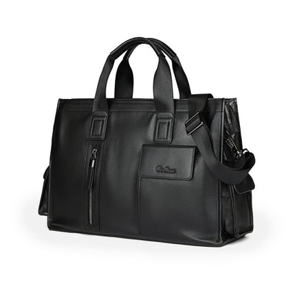 Men's handbag, genuine cowhide leather, computer bag, business large-capacity briefcase 