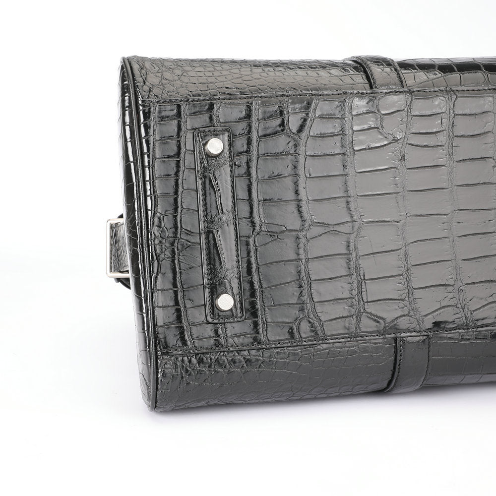 Crocodile Belly Skin Unisex Genuine Leather Travel Bag Luxury Travel Business Luggage Bag Super Large Capacity Handbag Handbag 