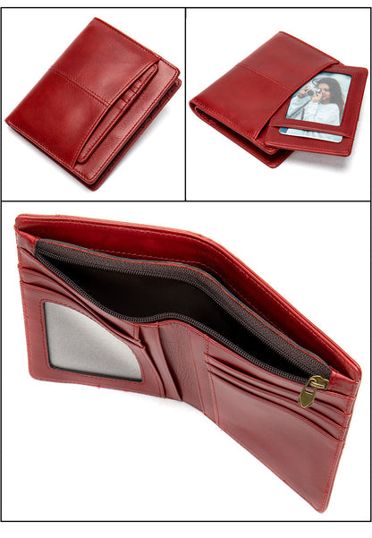 Men's Wallet Cow Leather Genuine Leather Separable Men's Wallet Card Bag 