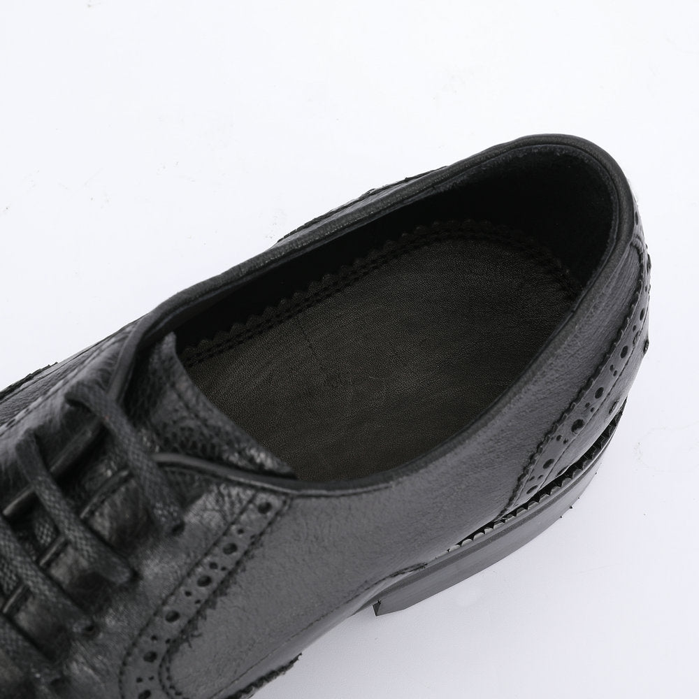 Ostrich skin genuine leather men's leather shoes Excellent breathability Men's business shoes 