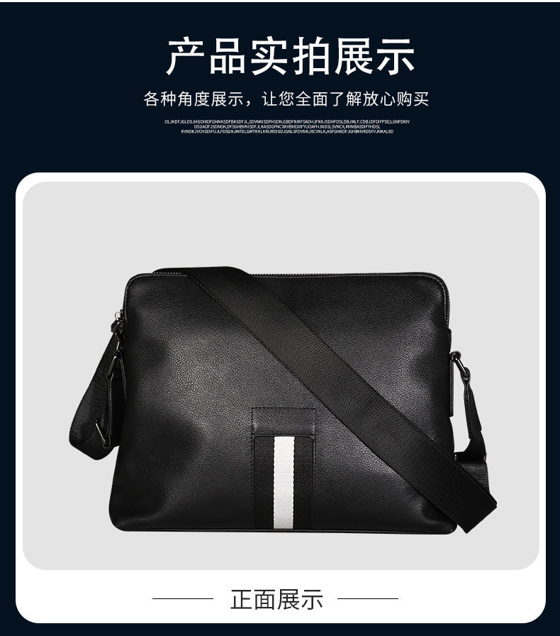 メンズショルダーバッグ 牛皮本革製 高品質 カジュアル斜めがけバッグ