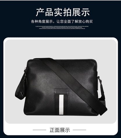 メンズショルダーバッグ 牛皮本革製 高品質 カジュアル斜めがけバッグ