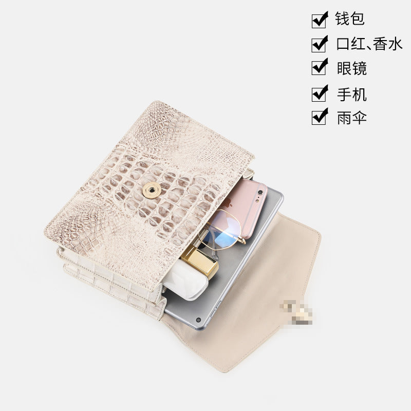 本革の女性バッグワニの皮のショルダーバッグ ハンドバッグ スショルダーバッグ斜めがけバッグ 何とでも合う