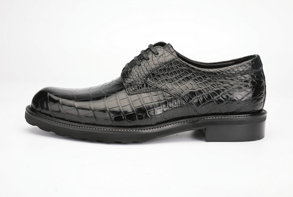 メンズ革靴 本革製 ワニ腹の皮 滑り止め 耐摩耗ビジネス シューズ正装スーツシューズ