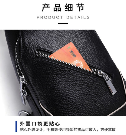 メンズバストバッグ 牛皮本革製 韩国 ファッション カジュアル 斜めがけバッグ