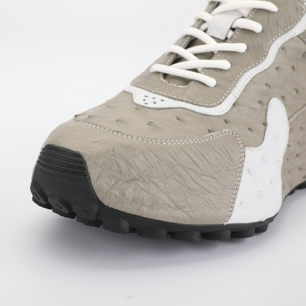 Men's Shoes Made of Ostrich Skin Genuine Leather Men's Shoes In-Heel Anti-Slip Fashion Casual Sneakers 