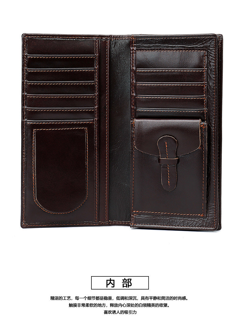 メンズ 長財布 牛皮本革製 小銭入れカード入れ  ビジネス  男性用ウォレット