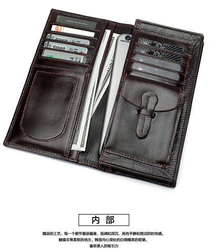 メンズ 長財布 牛皮本革製 小銭入れカード入れ  ビジネス  男性用ウォレット
