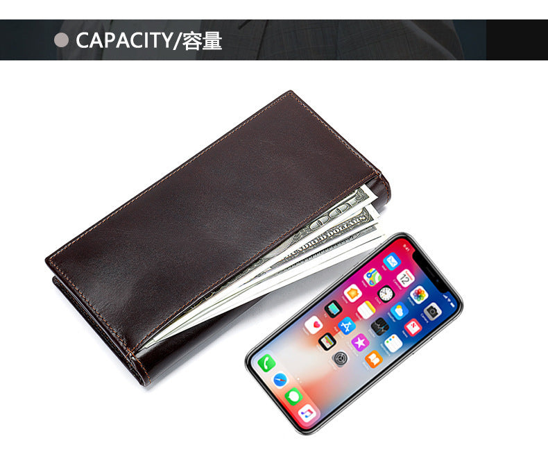 メンズ 長財布 牛皮本革製 小銭入れカード入れ  ビジネス  男性用ウォレット