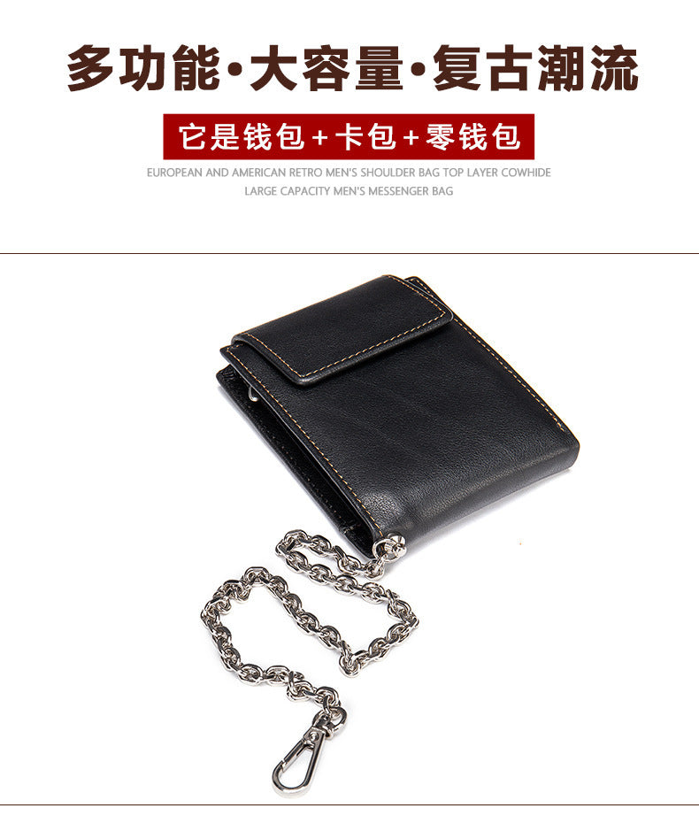 メンズ短財布 牛皮本革製 レトロ 多機能男性用ウォレット