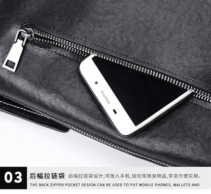 メンズショルダーバッグ 牛皮本革製　ファッション カジュアル通勤斜めがけバッグ