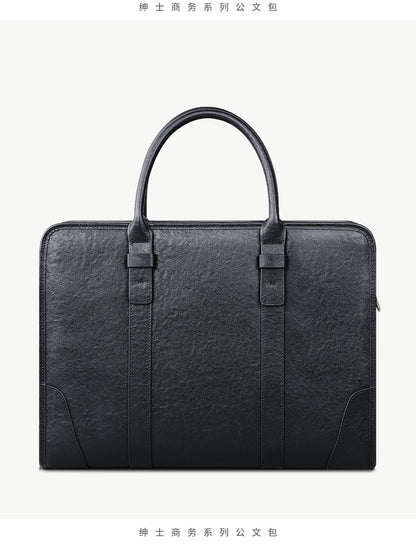 Men's handbag, genuine cowhide leather, handbag, crossbody bag, large capacity computer briefcase 