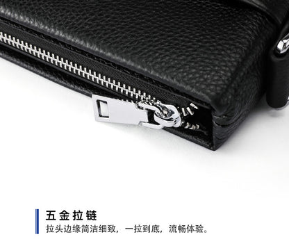メンズショルダーバッグ 本革製牛皮 ビジネス 男性用 斜めがけバッグ