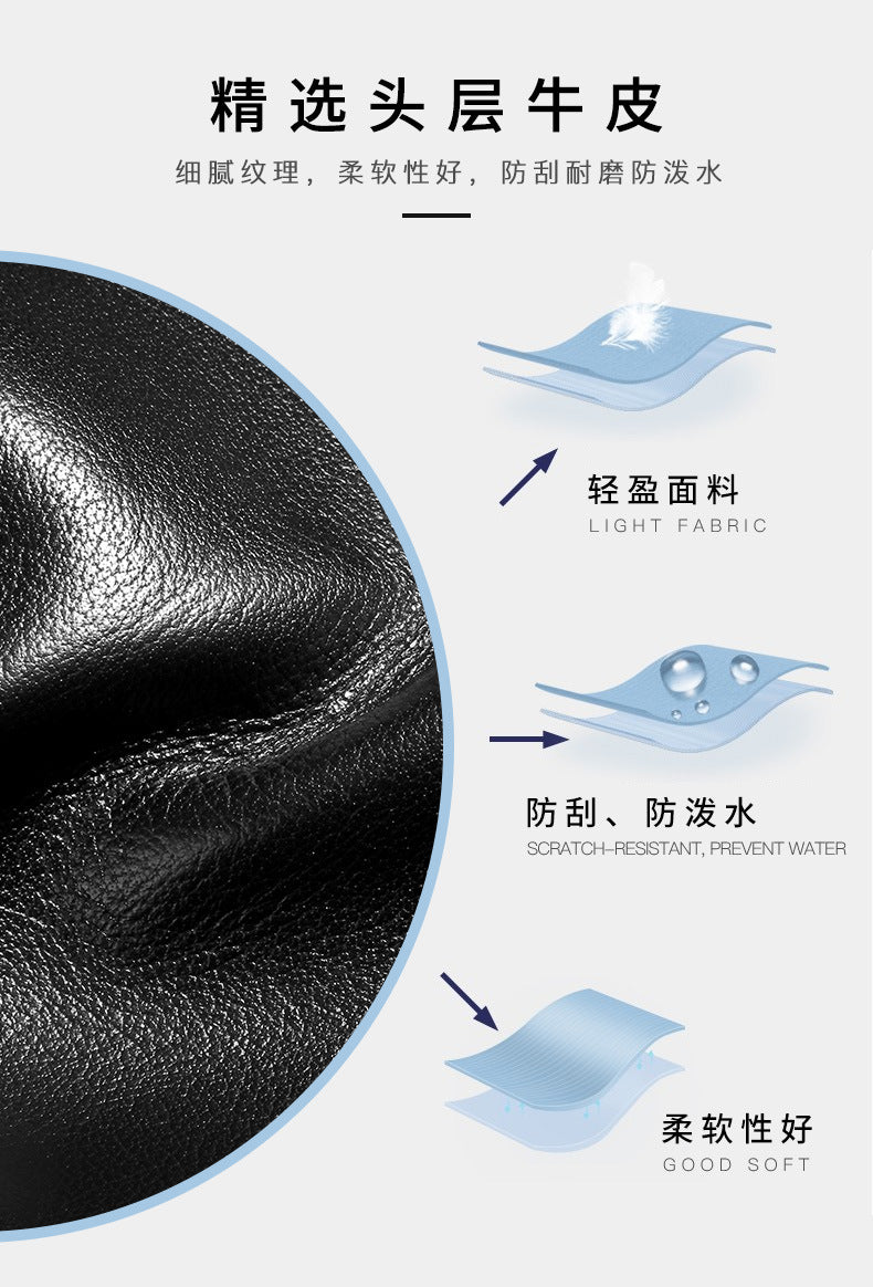 Men's Handbag Genuine Cowhide Leather Handbag Computer Bag Men's Business Briefcase 