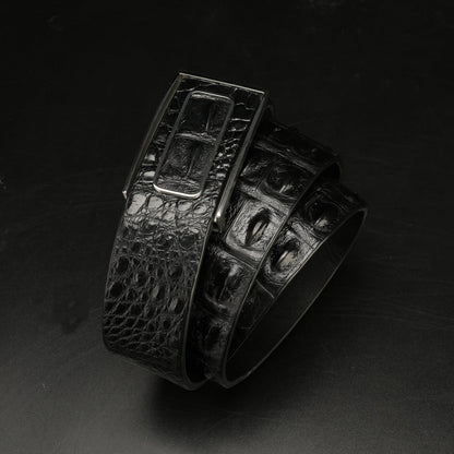 Men's Belt Nile Big Bone Crocodile Skin Genuine Leather Business Casual Width 3.8cm Men's Belt Gift Present 