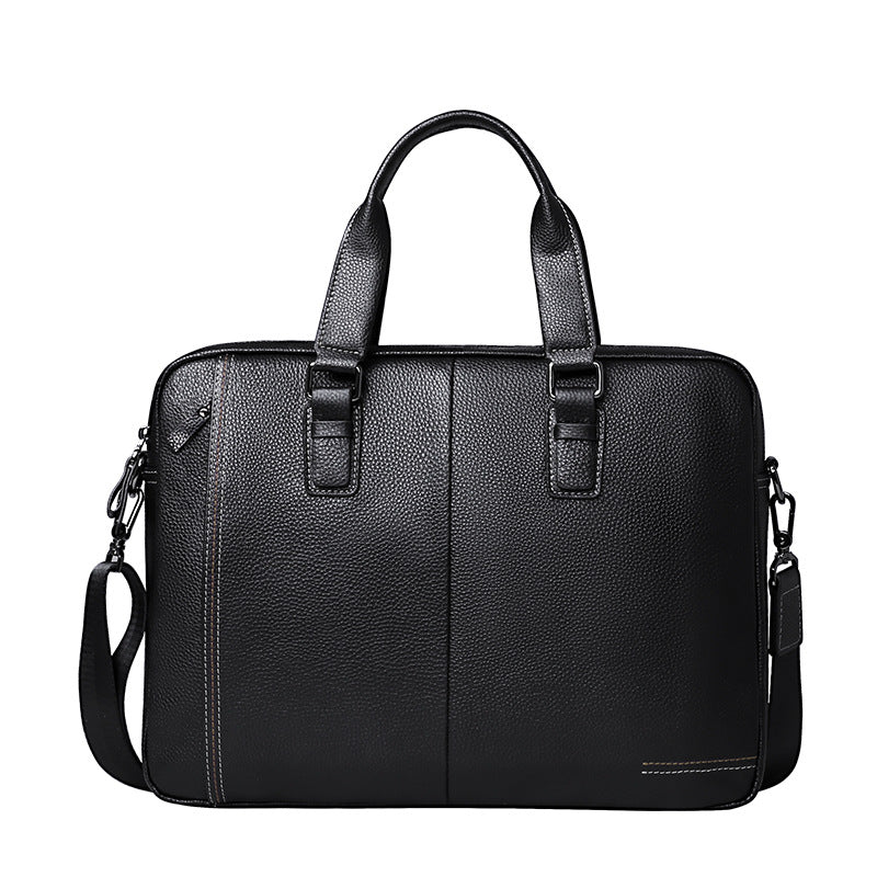 Men's handbag Genuine leather cowhide computer bag Business large capacity briefcase Men's handbag 