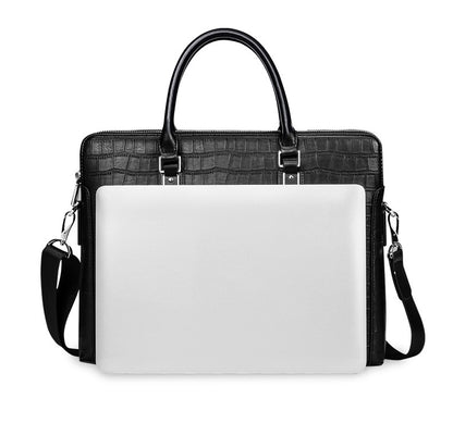 Men's Briefcase Handbag Cowhide Genuine Leather Computer Bag Business Large Capacity Fashion Crocodile Crest Handbag for Men 