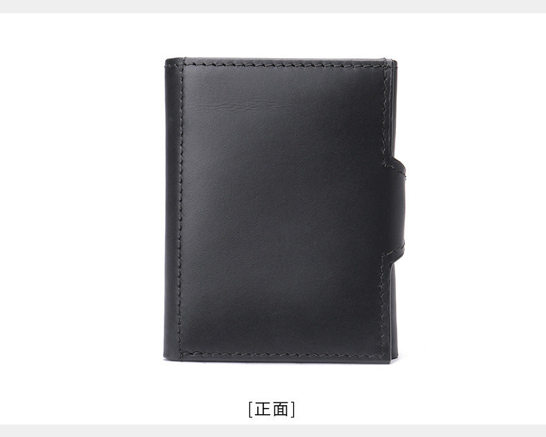 Men's wallet cowhide tri-fold coin purse men's wallet 