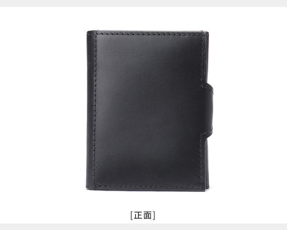 Men's wallet cowhide tri-fold coin purse men's wallet 