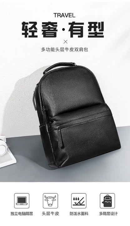 メンズリュック 牛皮 本革製 高品質 カジュアル 旅行バックパック