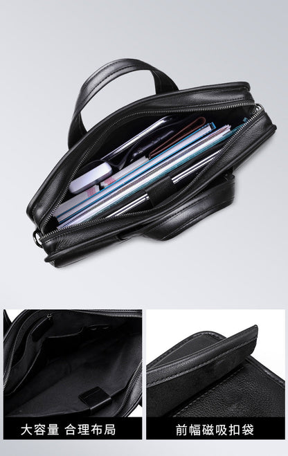 Men's handbag genuine cowhide leather computer bag business briefcase 