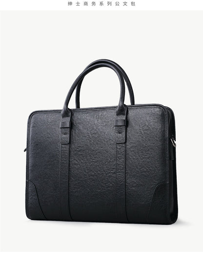 Men's handbag, genuine cowhide leather, handbag, crossbody bag, large capacity computer briefcase 