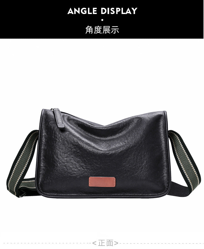 メンズショルダーバッグ 牛皮本革製　ファッション カジュアル通勤斜めがけバッグ