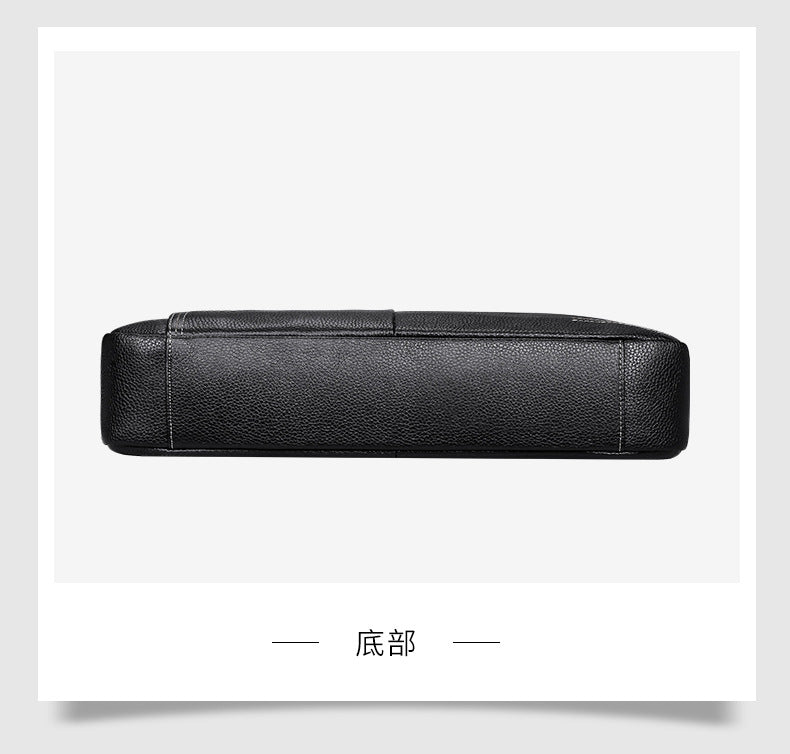 Men's handbag Genuine leather cowhide computer bag Business large capacity briefcase Men's handbag 