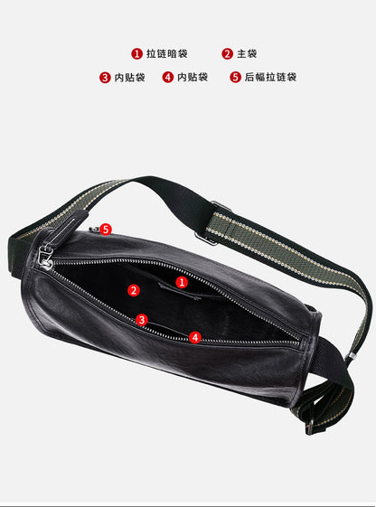メンズショルダーバッグ 牛皮本革製　ファッション カジュアル通勤斜めがけバッグ