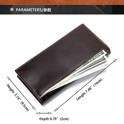 メンズ 長財布 牛皮本革製 小銭入れカード入れ  ビジネス  男性用ウォレット