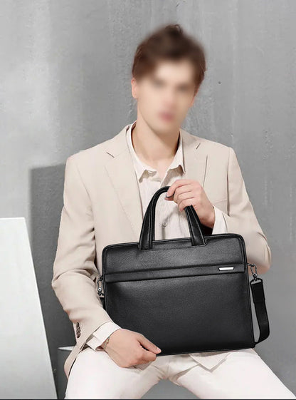 Men's handbag genuine cowhide leather computer bag business briefcase 