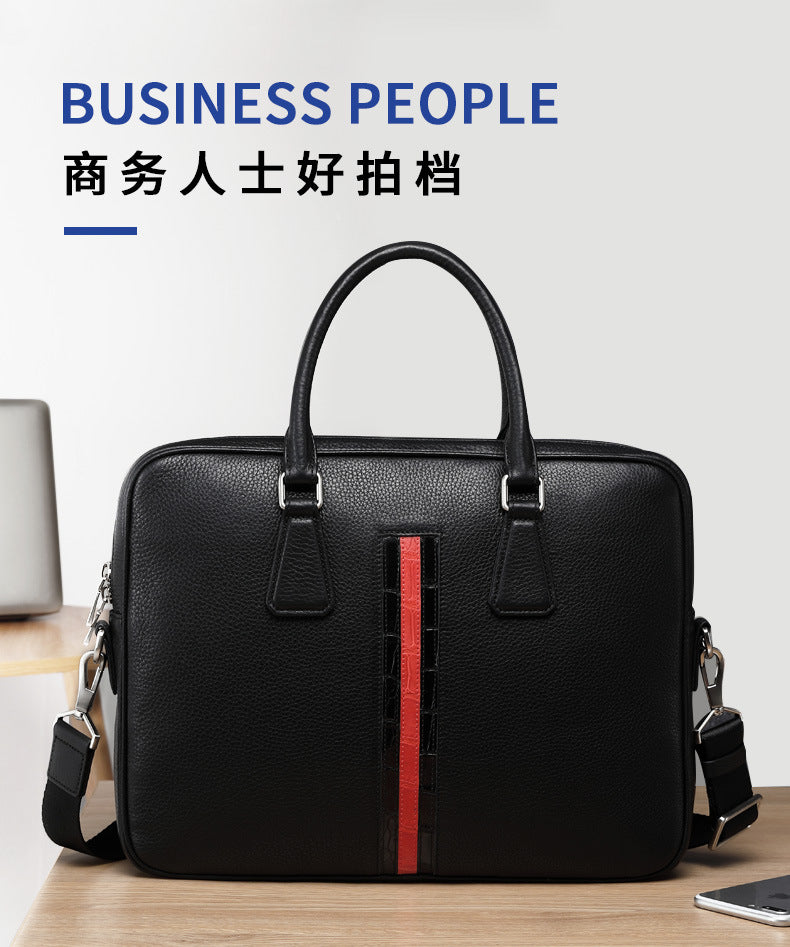 Men's handbag Men's handbag Genuine cowhide leather computer bag Business briefcase 