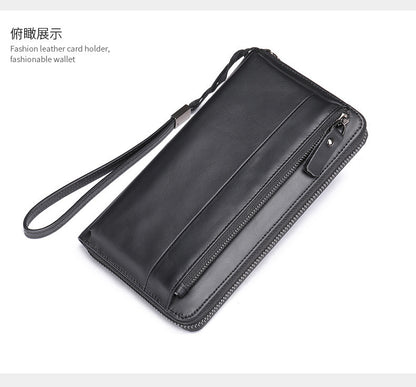 メンズ財布  牛皮本革製 クラッチバッグ 大容量 カード入れ 男性用手首バッグ