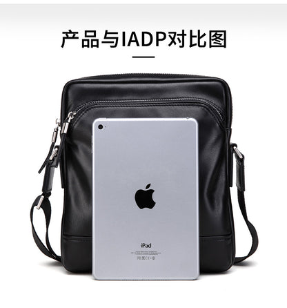 メンズショルダーバッグ  多機能実用 牛皮本革製 ビジネス斜めがけバッグ