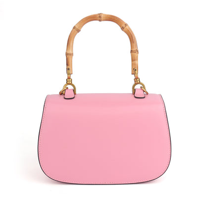 Women's Bag Bamboo Bush Bag Cowhide Retro Saddle Bag 2way Bag Trend Shoulder Shoulder Bag Leather Tote Bag