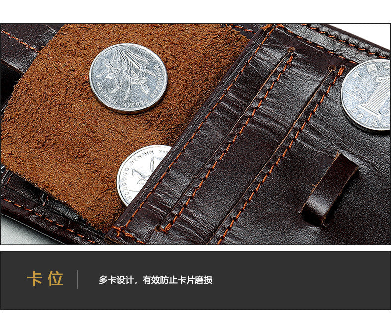 メンズ 長財布 牛皮本革製 小銭入れカード入れ  ビジネス  男性用ウォレット