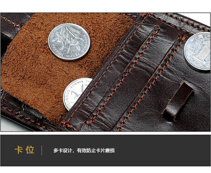 メンズ 長財布 牛皮本革製 小銭入れカード入れ  ビジネス  男性用ウォレット