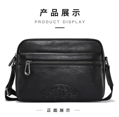 メンズ斜めがけバッグ 本革製牛皮 ファッション ビジネスカジュアルショルダーバッグ