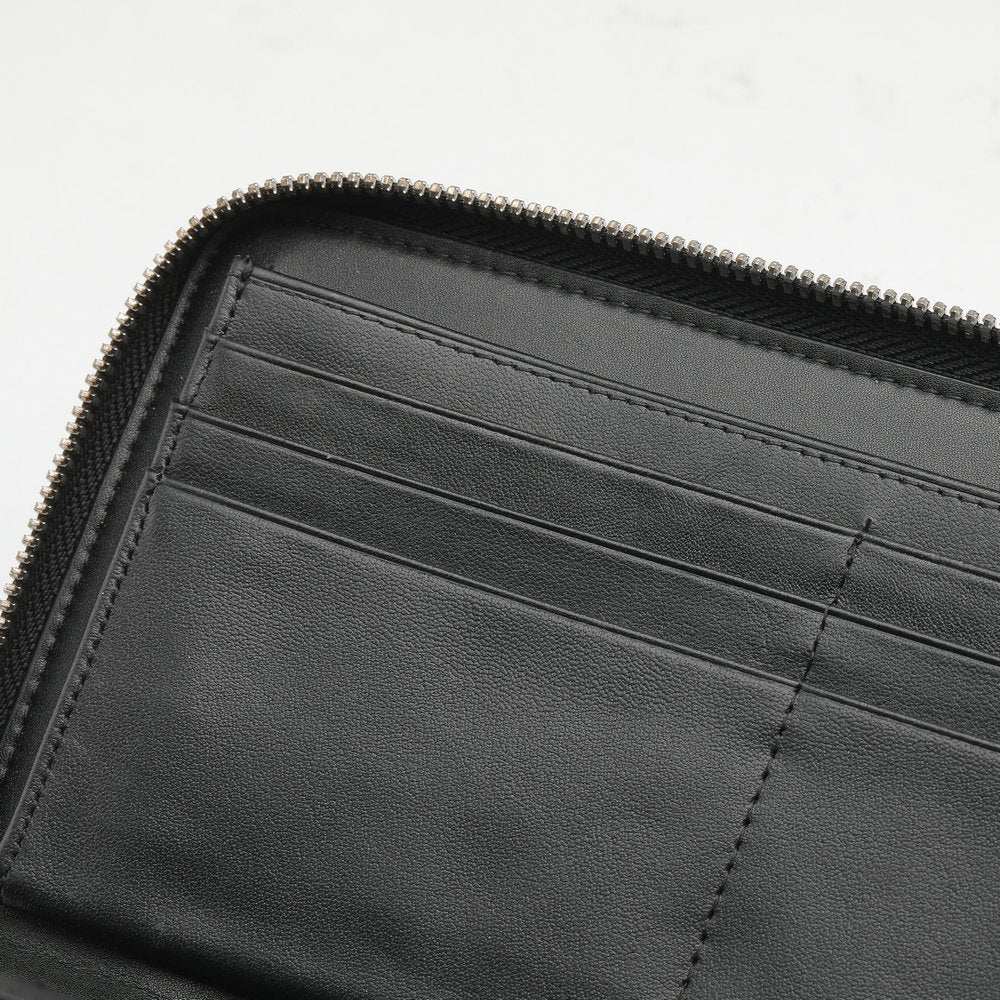 シャムワニ皮 メンズ長財布 ダブルファスナー カードバッグ 本革ウォレット ハンドバッグ