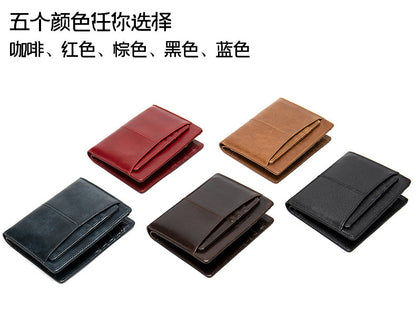 Men's Wallet Cow Leather Genuine Leather Separable Men's Wallet Card Bag 