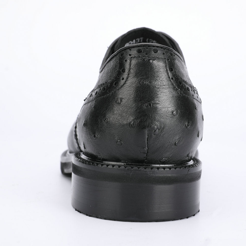 Ostrich skin genuine leather men's leather shoes Excellent breathability Men's business shoes 