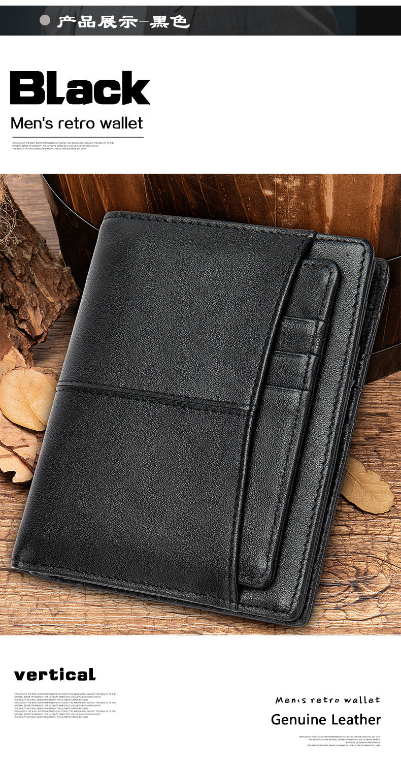 Men's Wallet Cow Leather Genuine Leather Separable Men's Wallet Card Bag 