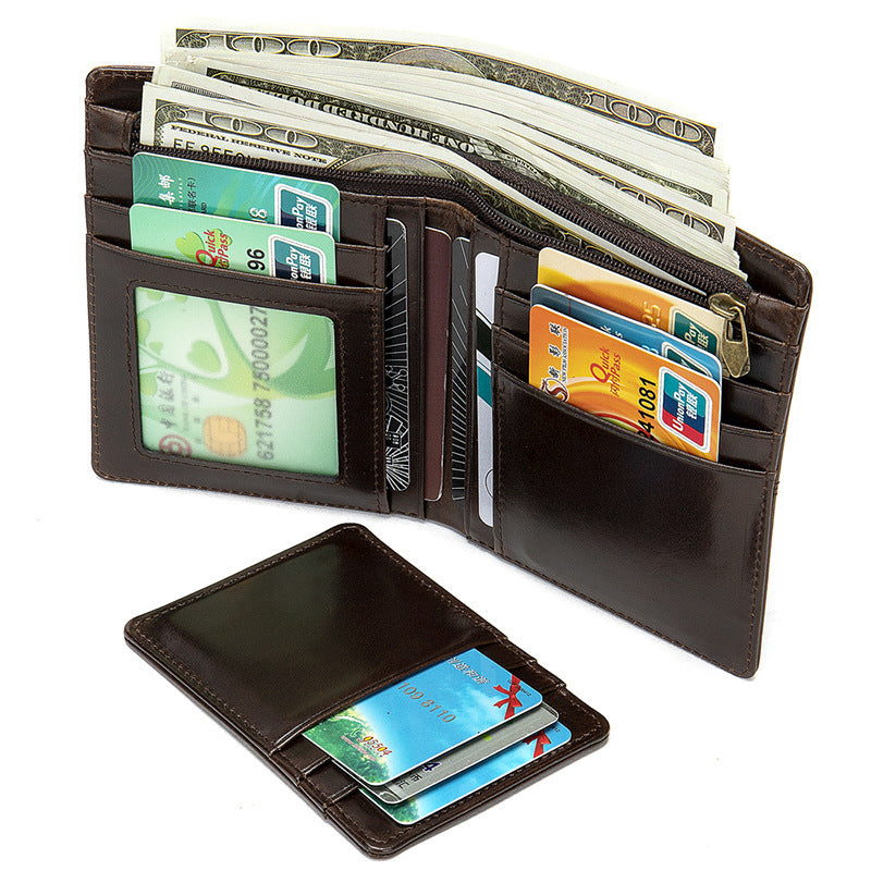 Men's Wallet Cow Leather Genuine Leather Separable Men's Wallet Card Bag 