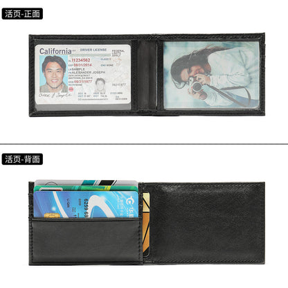 メンズ長財布 なめし 皮高品質小銭入れ誕生日プレゼント贈り物男性用ウォレット