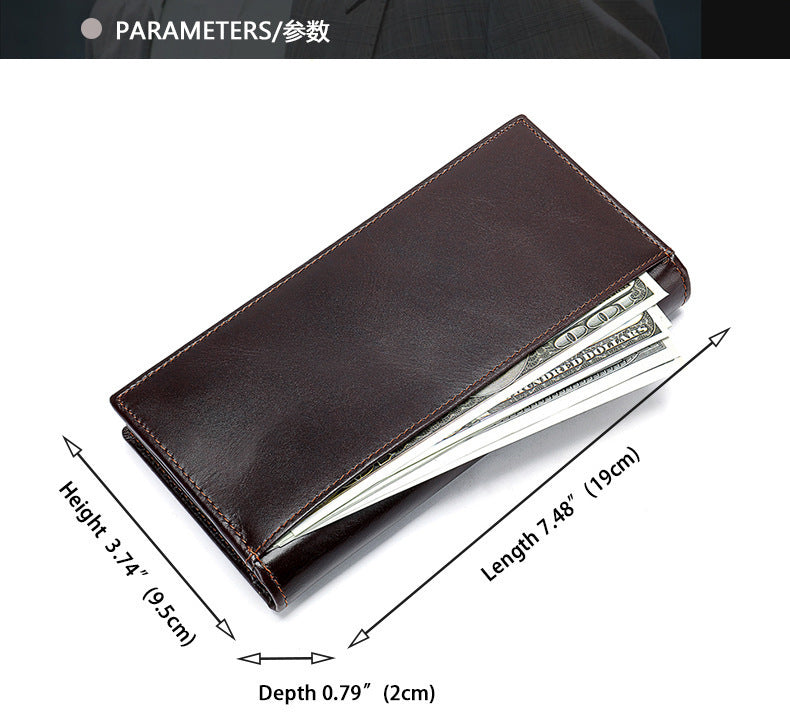 メンズ 長財布 牛皮本革製 小銭入れカード入れ  ビジネス  男性用ウォレット