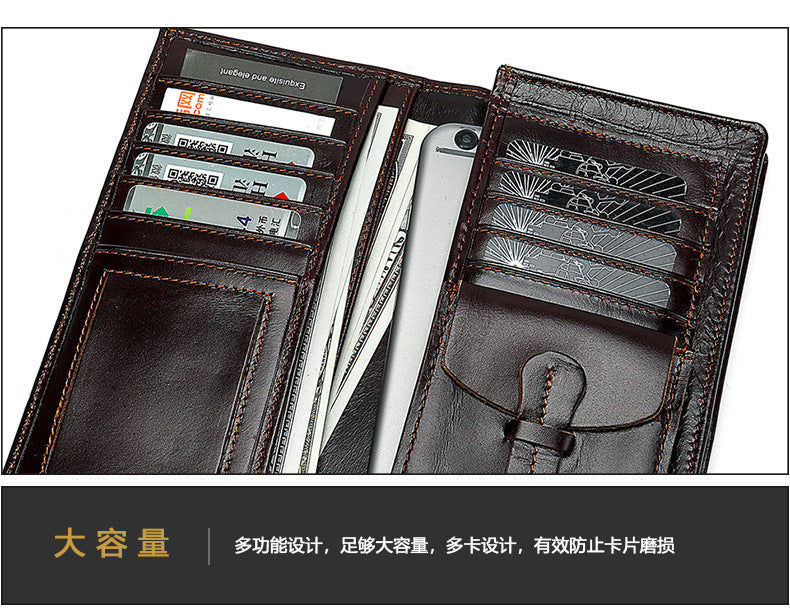 メンズ 長財布 牛皮本革製 小銭入れカード入れ  ビジネス  男性用ウォレット