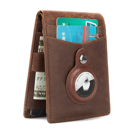 Men's wallet cowhide genuine leather retro business card holder card bag for men 