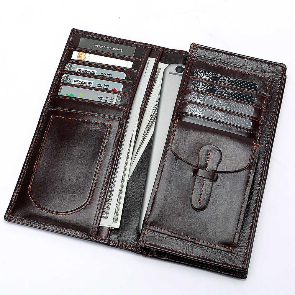 メンズ 長財布 牛皮本革製 小銭入れカード入れ  ビジネス  男性用ウォレット